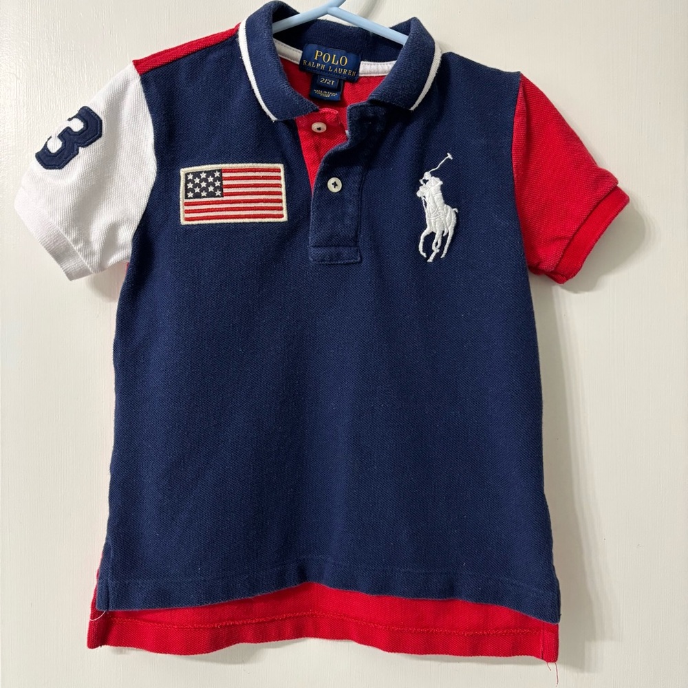 Polo Ralph Lauren Big Pony Flag Shirt size 2T